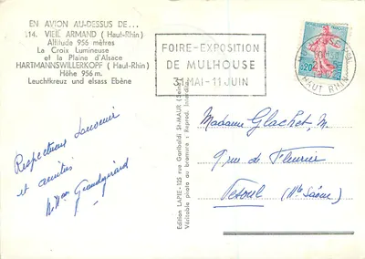 A Cruz Luminosa — Hartmannswillerkopf (Haut-Rhin) — Edição LAPIE — Verso