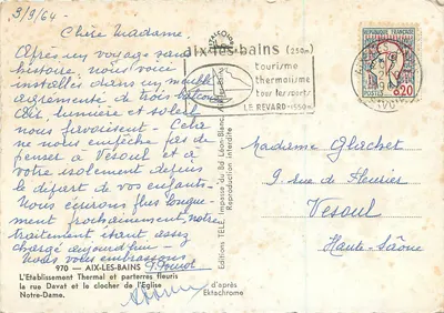 Aix-les-Bains — Teatro Aloyse Gratian — Edizioni TELÉ — Verso
