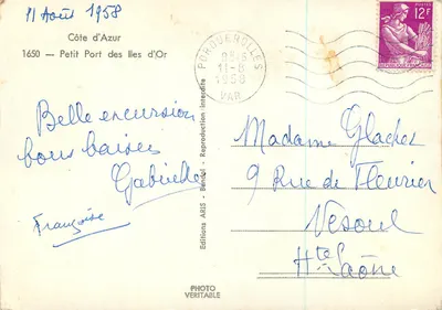 Pequeno Portos das Ilhas de Ouro — Costa Azul — Edições ARIS - Bandol — Verso