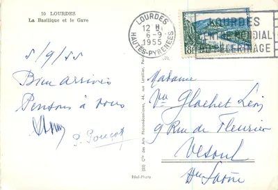 Lourdes — A Basílica e o Gave — Cie des Arts Photomécaniques — Verso