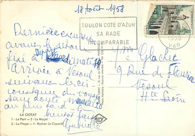 La Ciotat — Vista panorâmica — Edição Tardy, n°20 — Verso