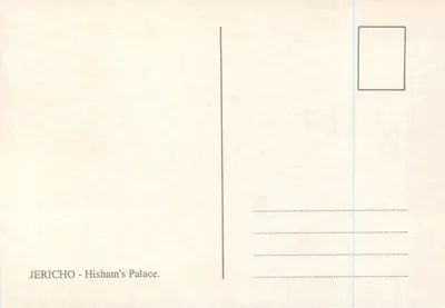 Jéricho — Palácio de Hisham — editor não visível — Verso