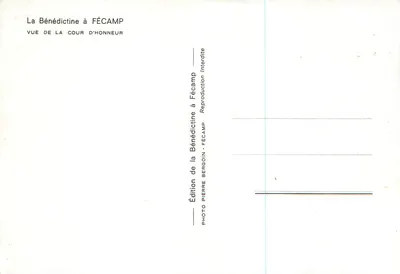 Cour d'Honneur da Abadia Beneditina em Fécamp — Edição Pierre Bergoin — Verso