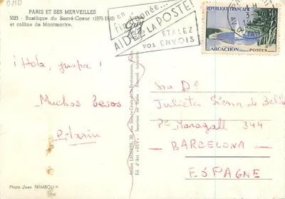 Basílica do Sagrado Coração — colina de Montmartre — André LECOMTE, 5023 — Verso