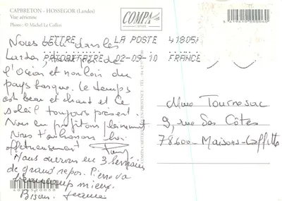 Capbreton - Hossegor — Visão aérea — Compa Carterie — Verso