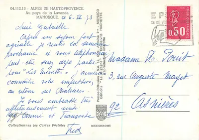 Manosque — Lawenda i zabytki — Presse-Diffusion S.A. 1er — Rewers