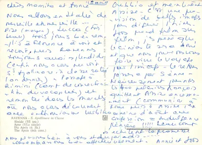 Apside de São Apolínaro — Rávena — século VI — editor Tipografia Italiana — Verso