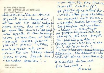 Blik op een overdekt pad in Bormes-les-Mimosas — Uitgave Rella — Achterkant