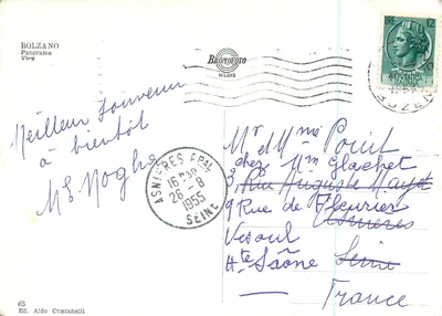 Bolzano - Panorama — widok panoramiczny — Wyd. Aldo Cristanelli n°63 — Rewers