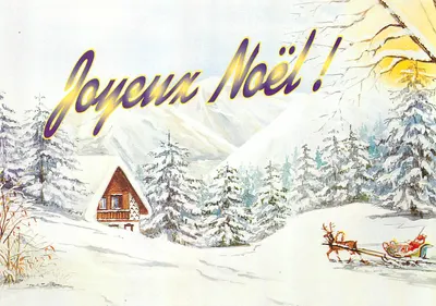 Castelo nevado — Papai Noel em trenó — S.A. REDOUTE FRANCE