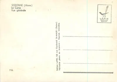 Sissonne — Vista general — Edición Lapie — Reverso