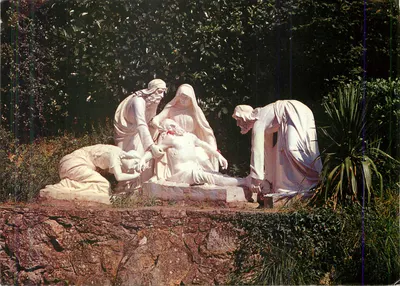 Calvário de Pontchâteau — XIIIª estação: Jesus desceu da cruz e foi entregue à sua mãe — Impressor Mâcon n°8