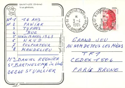 Saint-Uze (Drôme) — Ogólny widok — Wydawnictwo Cigogne — Rewers