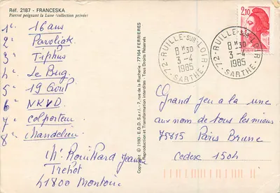 Pierrot maluje Księżyc — Franceska, Ref. 2187 — Wydawnictwo E.D.D. S.a.r.l. — Rewers