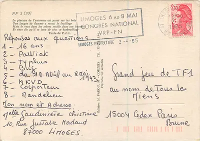 Paisagem de Outono — Edição M. FAROU, 87 — M.J.F. — Verso
