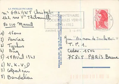 La Ficelle Picarde — Receita de crepe salgado — Edições Cinq Antenaire — Verso