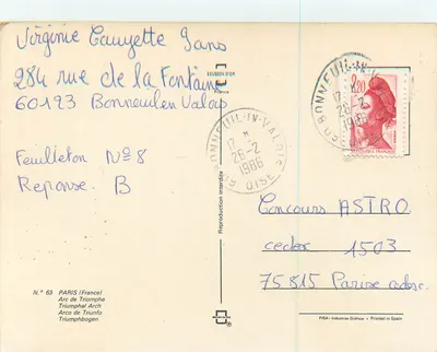 Arc de Triomphe — noc — wydawca FISA - Industries Gráficas, N° 63 — Rewers