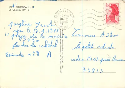 O Castelo (século IX) — Bourdeau (73) — Edições Jansol — Verso