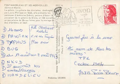 Fontainebleau — Galeria das Tábuas — Edições Guy — Verso