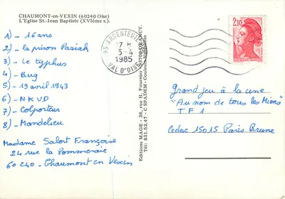 Chaumont-en-Vexin — A Igreja de São João Batista (século XVI) — Éditions MAGE — Verso