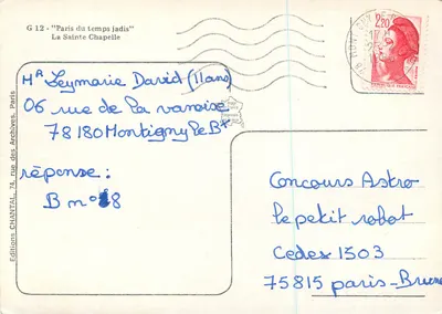 A Santa Capela — Paris do tempo passado — Éditions Chantal, Paris — Verso