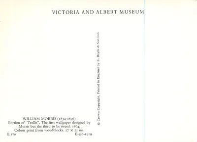 Trellis — motivo floreale e uccelli — Victoria and Albert Museum — Verso