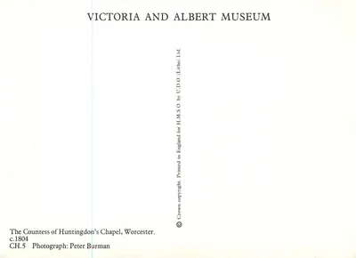Kapelle der Gräfin von Huntingdon — Worcester — Victoria and Albert Museum — Rückseite