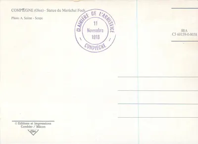 Clairière de l'Armistice — Compiegne — Éditions et Impressions Combier / Mâcon — Rewers