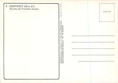 Domfront (Orne 61) — Ruiny dawnego wieżowca — Artaud Frères, N° XN-157 — Rewers