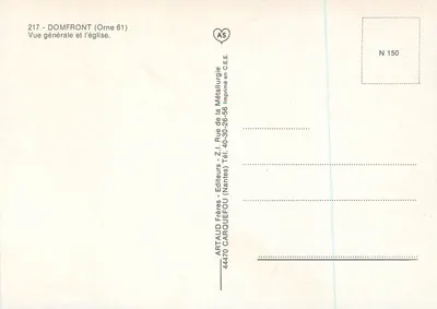 Domfront (Orne 61) — Algemene uitzicht en de kerk — Artaud Frères, Nantes — Achterkant