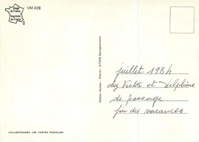 Linha N 410 — Sarreguemines à Woustviller — Edição « Europ » Pierron — Verso