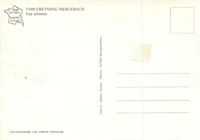 Freyming-Merlebach — Cruzeiro da Europa — Edição « Europa » Pierron — Verso