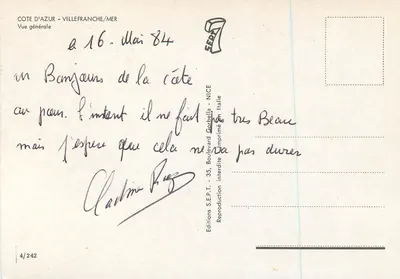 Côte d'Azur - Villefranche/Mer — Algemene uitzicht — Uitgave S.E.P.T. - Nice — Achterkant
