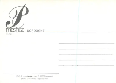 Trulli de Alberobello — Itália — editor Prestige Dordogne, n° 24-P39 — Verso