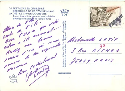 Cabo da Cabra — Presqu'île de Crozon (Finistère) — Éditions d'Art JOS — Verso