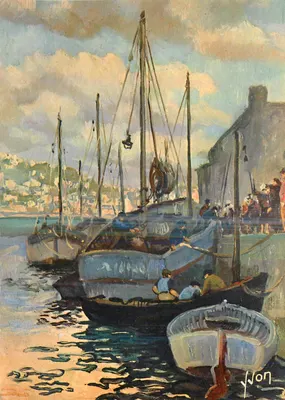 Audierne (Finistère) — Retorno da pesca — Éditions d'Art YVON, n° I.K. 182