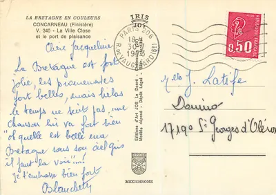 Concarneau (Finistère) — A Ville Close e o porto de recreio — Edições d'Art Doaré — Verso