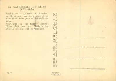 Katedra w Reims — Retabel kaplicy Rosary — XIII wiek — Estel — Rewers