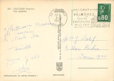 Valognes (Manche) — Vista geral — Artaud Frères, Nantes-Carquefou — Verso