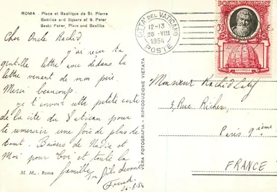 Piazza San Pietro e Basílica de São Pedro — Roma — editor desconhecido, n° 180 — Verso