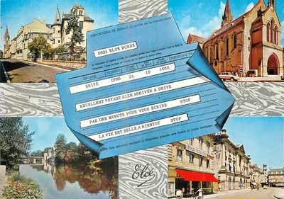 Brive (Corrèze) — vista panorâmica com igreja, museu e ponte — Élécé