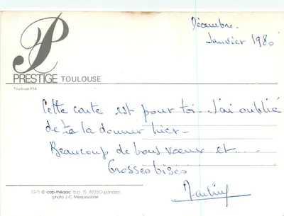 Stare dzielnice Tuluzy — widok dachów i wieży — Prestige Toulouse — Rewers