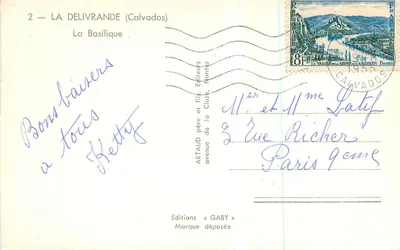 A Basílica — La Delivrande (Calvados) — Edições Gaby — Verso