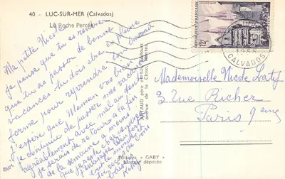 La Roche Percée — Luc-sur-Mer (Calvados) — Saby — Verso