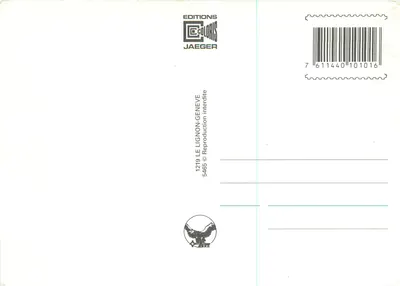 Genewa — Souvenir de GENÈVE — Wydawnictwo Colors Jaeger n° 5465 — Rewers
