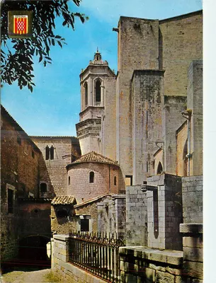 Catedral de Gérone — vista da torre e da abside — Edições FISA, n° 781