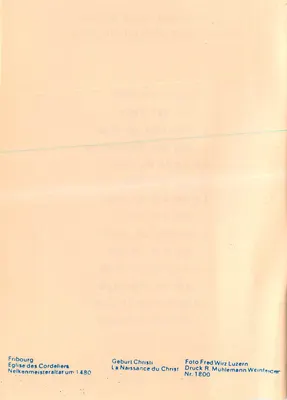 그리스도 탄생 — 넨클렌메이스터 성당 대략 1480년 — 사진 프레드 위르츠, 인쇄 R. 무헬만, 바인펠덴, 번호 1800 — 뒷면