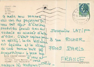 Cefalù - O Duomo — Editor Grafiche Ribaudo, n°116 — Verso