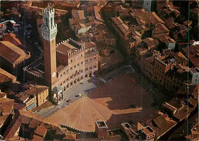 Siena - Piazza del Campo - Vista aérea - Ed. C.N.C.