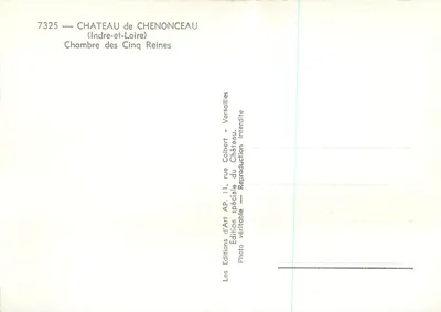 Kamer van de Vijf Koningen — Château de Chenonceau — Éditions d'Art Colbert, Versailles — Achterkant